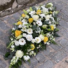 White and Yellow Casket ( option to change colour choice)