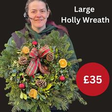 Large Holly wreath AVAILABLE FROM DECEMBER 1ST