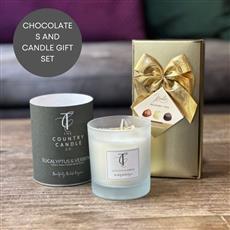 CHOCOLATES AND CANDLE GIFT SET