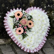 White and Pink Massed Heart 