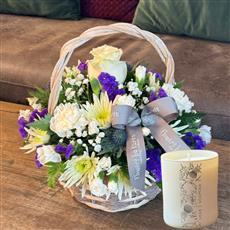 PETITE CALEDONIA BASKET AND LOVE SCOTTISH CANDLE