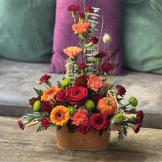 AUTUMNAL HARMONY FLORAL TIN 