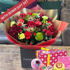 FESTIVE HAND TIED AND BOMB GIFT SET