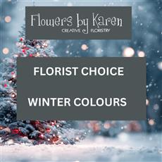 WINTER THEMED FLORIST CHOICE HAND TIED 