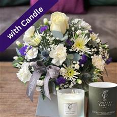 CALEDONIA FLORAL DELIOGHT WITH GLASS CANDLE 
