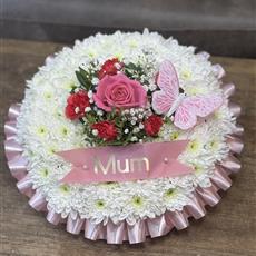 PASTEL MASSED MOTHERS DAY CEMETERY POSY