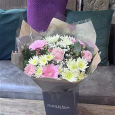 Small Pink and White Hand Tied (SMALLER BOX)