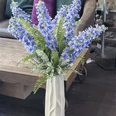 Artificial Blue Delphinium Vase 